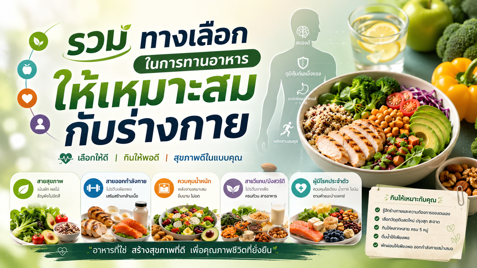 รวมทางเลือกในการทานอาหาร