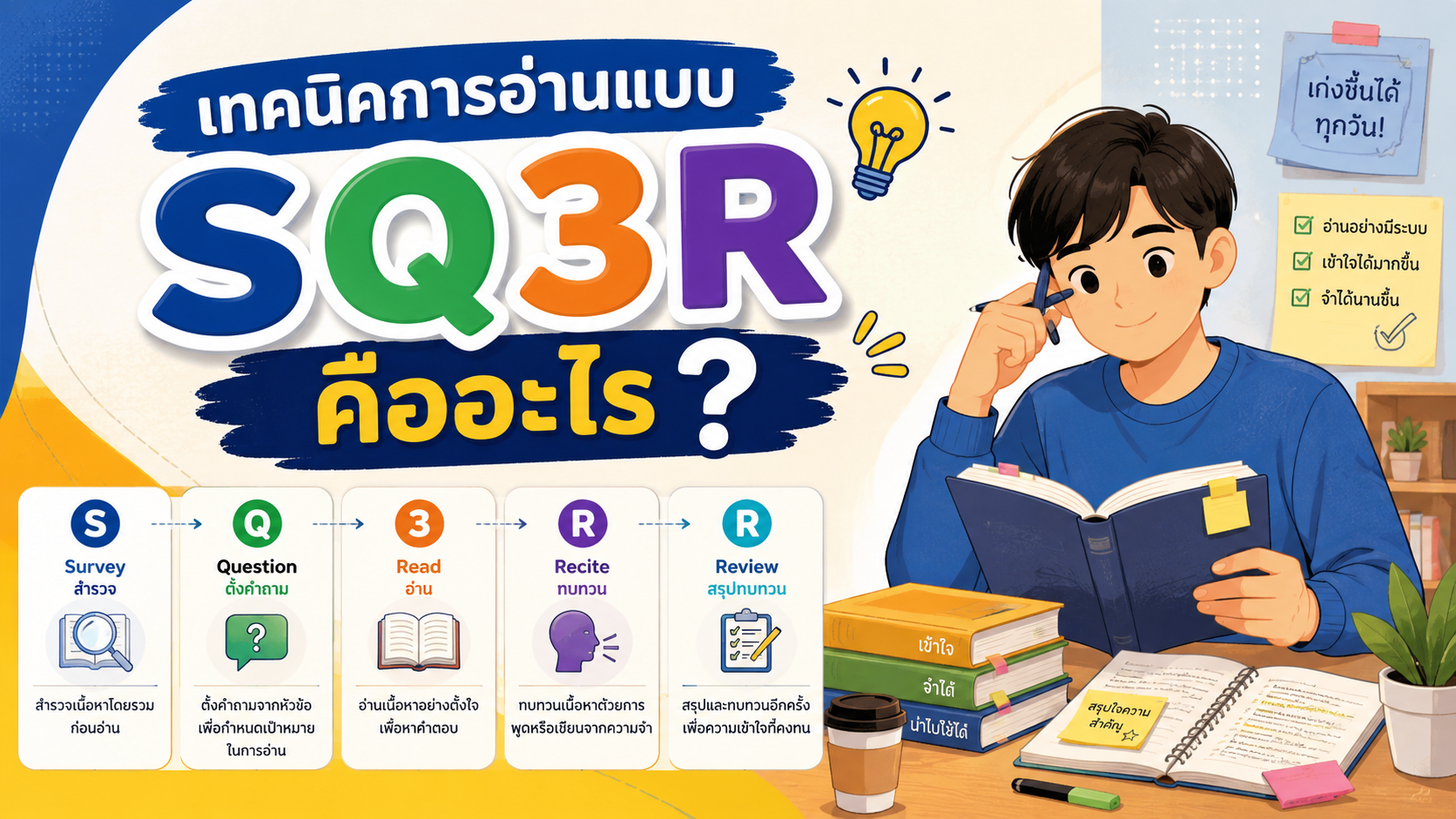 เทคนิคการอ่านแบบ SQ3R คืออะไร
